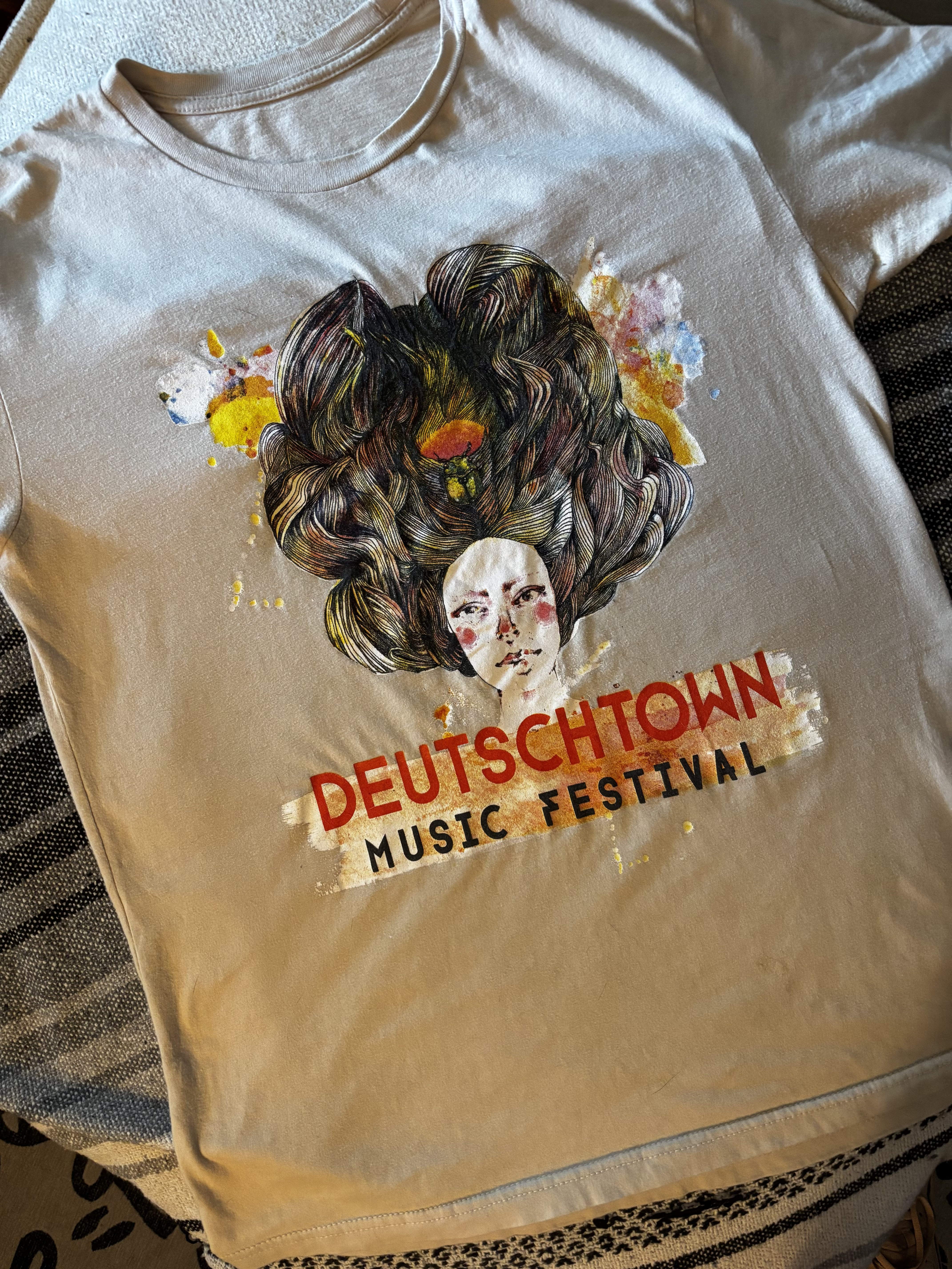 Front of official shirt of the 2015 Deutschtown Music Festival.
